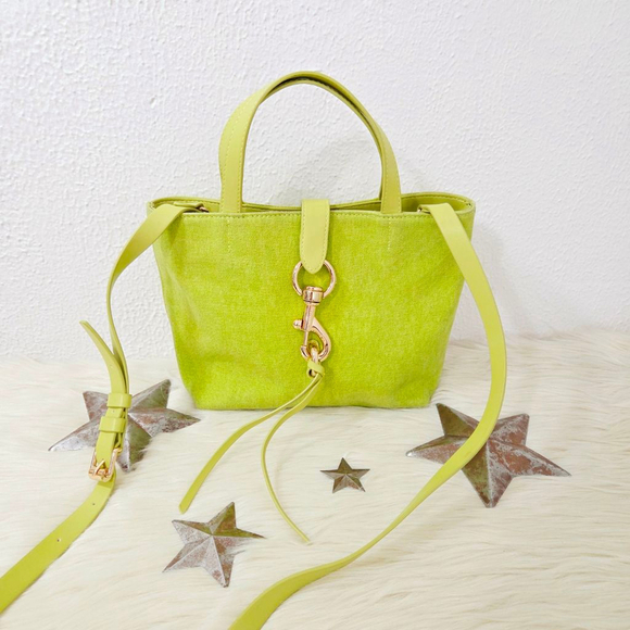 Rebecca Minkoff Handbags - Rebecca Minkoff Megan Mini Tote Crossbody Bag Chartreuse lime green
